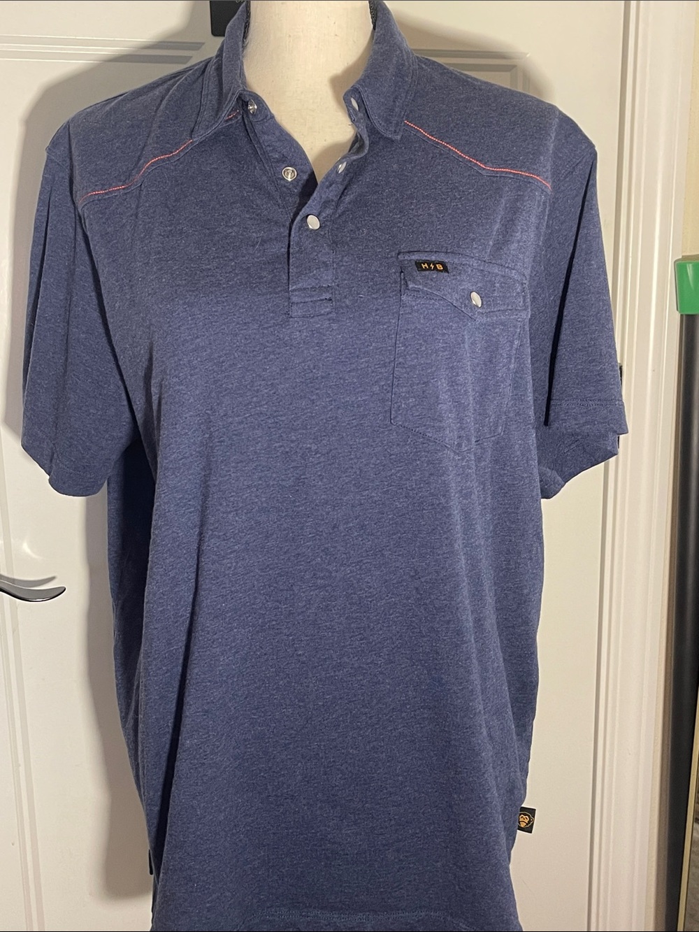 Howler Brothers Ranchero Polo in Navy Blue